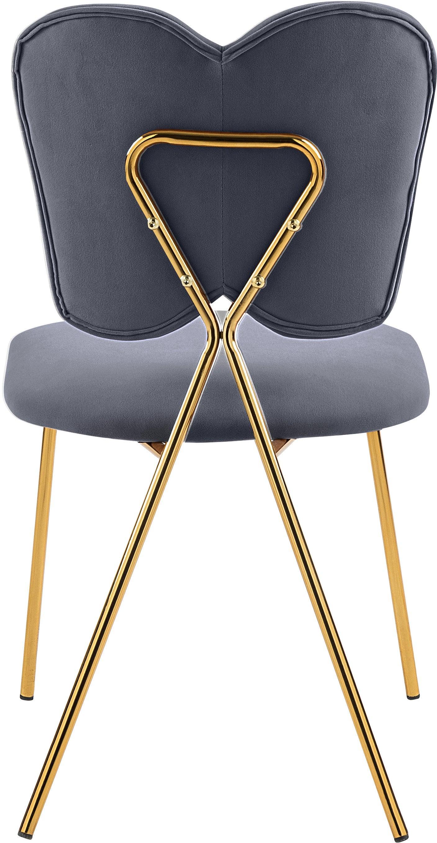 Angel Grey Velvet Dining Chair - Ella Furniture