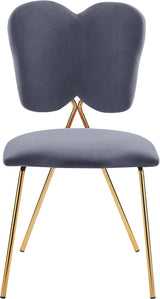 Angel Grey Velvet Dining Chair - Ella Furniture