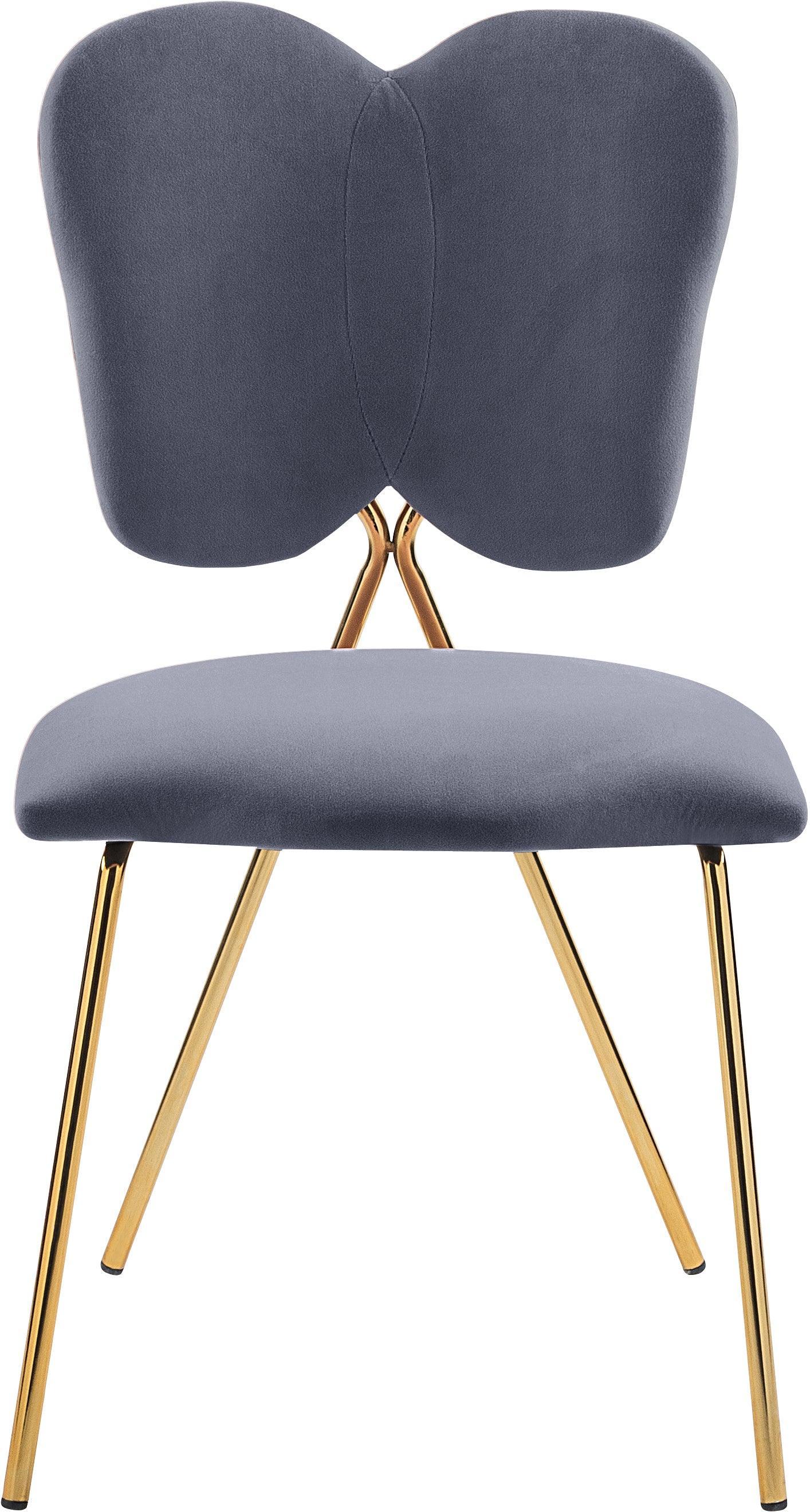 Angel Grey Velvet Dining Chair - Ella Furniture