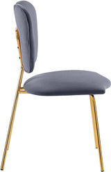 Angel Grey Velvet Dining Chair - Ella Furniture