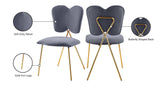 Angel Grey Velvet Dining Chair - Ella Furniture