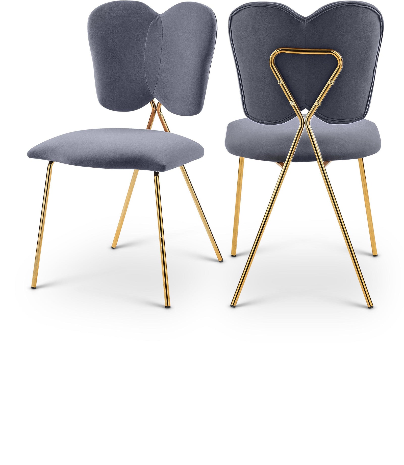 Angel Grey Velvet Dining Chair - Ella Furniture