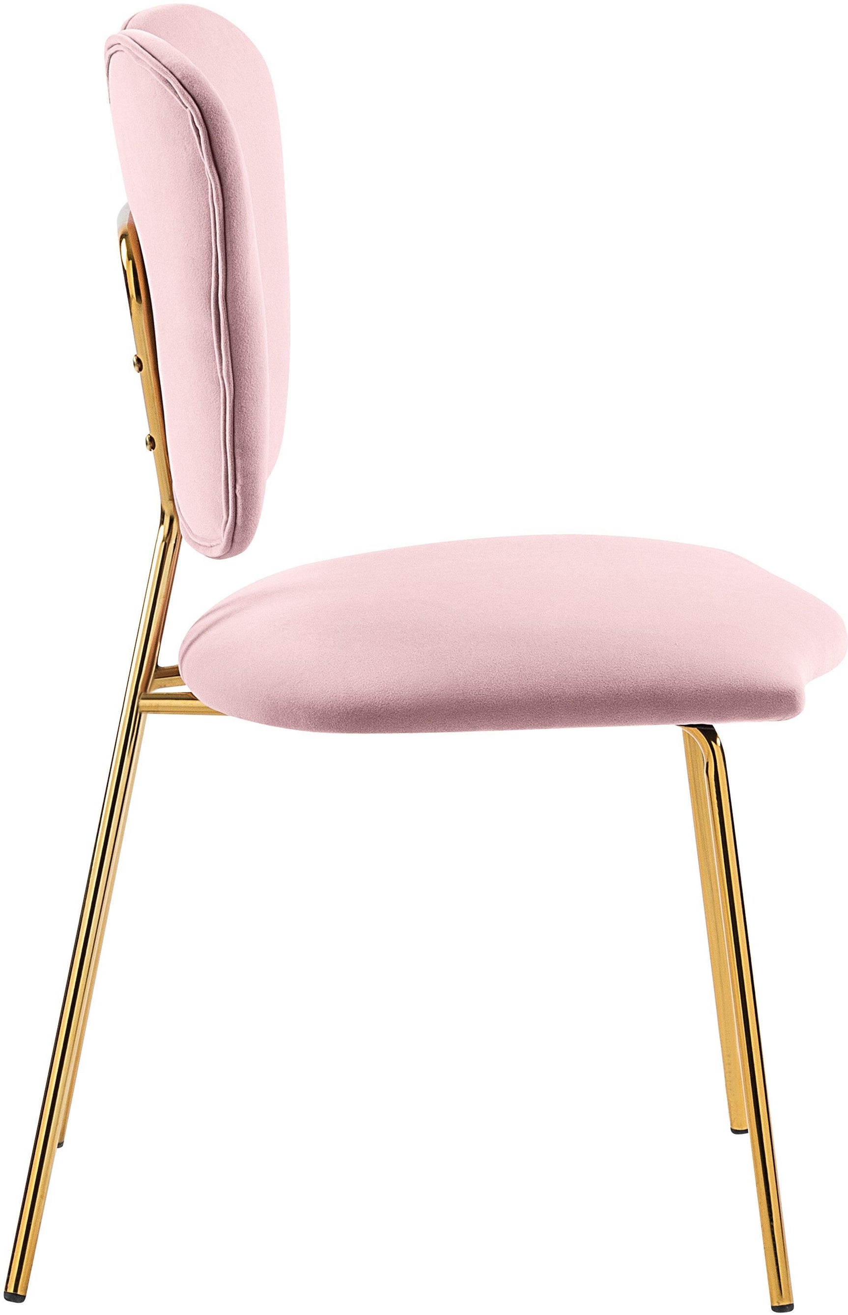 Angel Pink Velvet Dining Chair - Ella Furniture