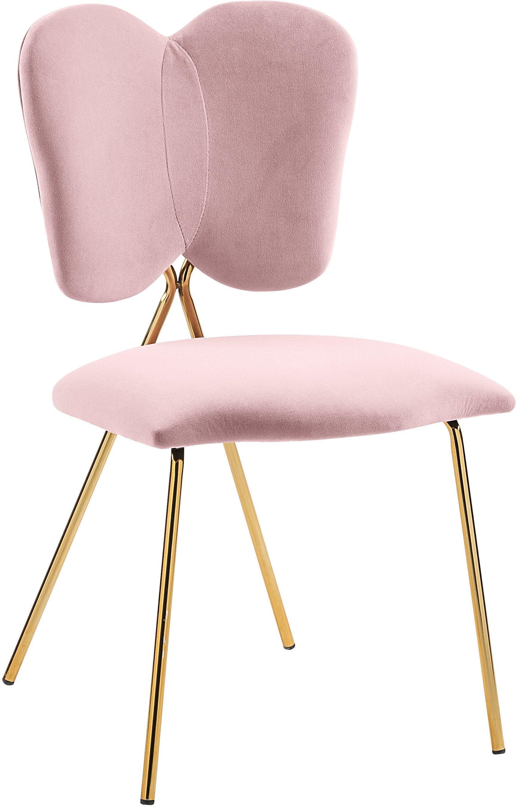 Angel Pink Velvet Dining Chair - Ella Furniture