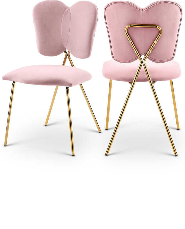 Angel Pink Velvet Dining Chair - Ella Furniture