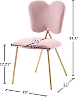Angel Pink Velvet Dining Chair - Ella Furniture