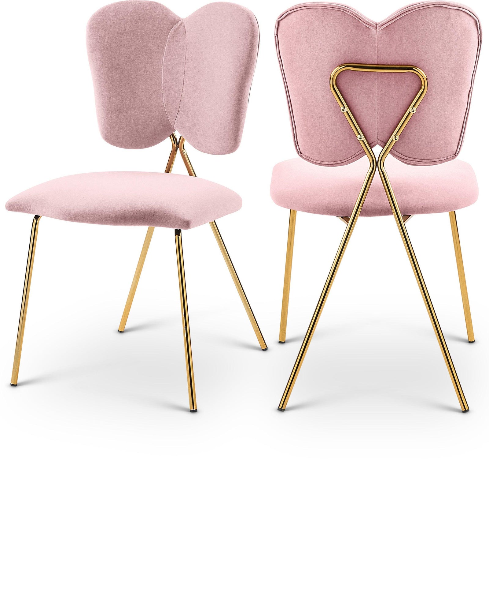 Angel Pink Velvet Dining Chair - Ella Furniture