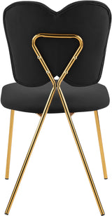 Angel Black Velvet Dining Chair - Ella Furniture