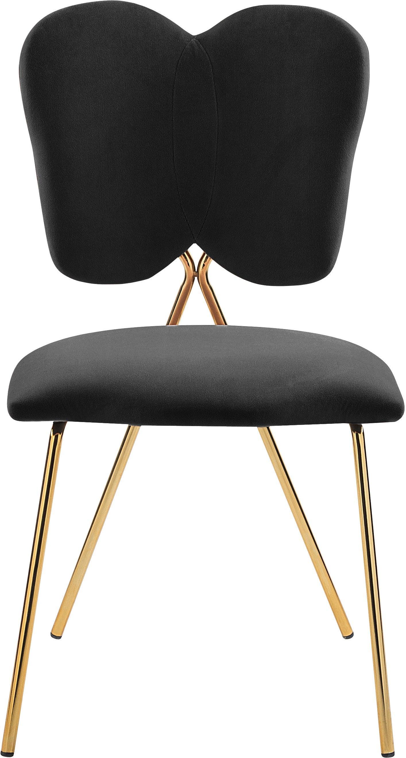 Angel Black Velvet Dining Chair - Ella Furniture