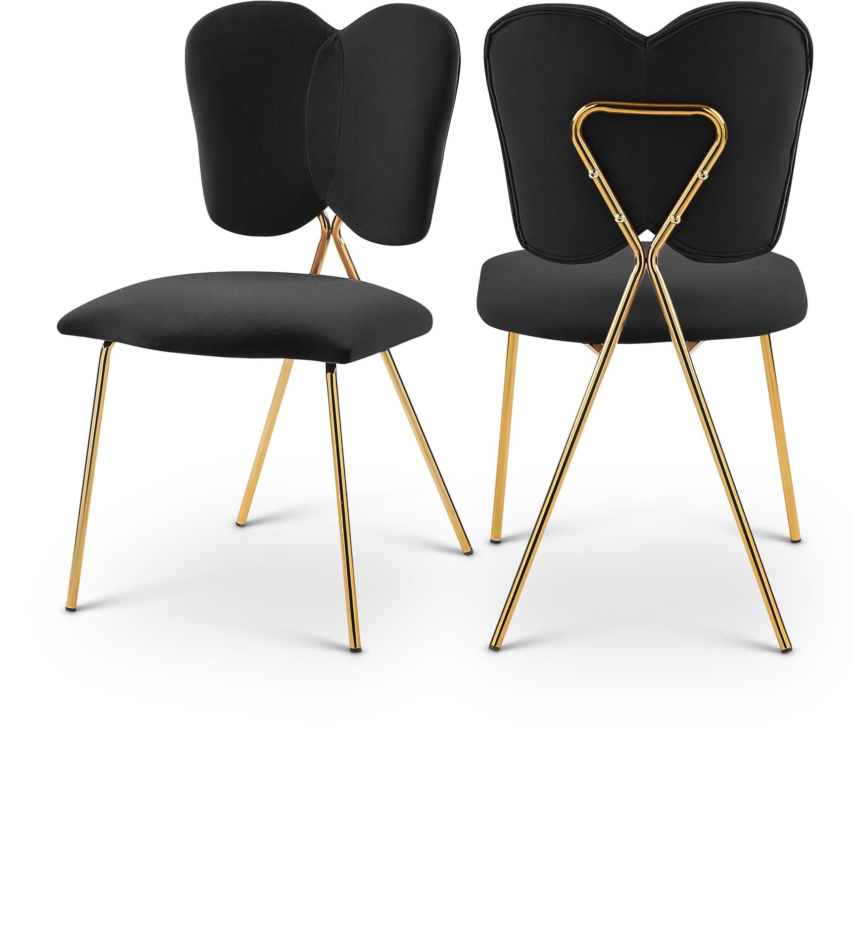 Angel Black Velvet Dining Chair - Ella Furniture