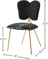 Angel Black Velvet Dining Chair - Ella Furniture