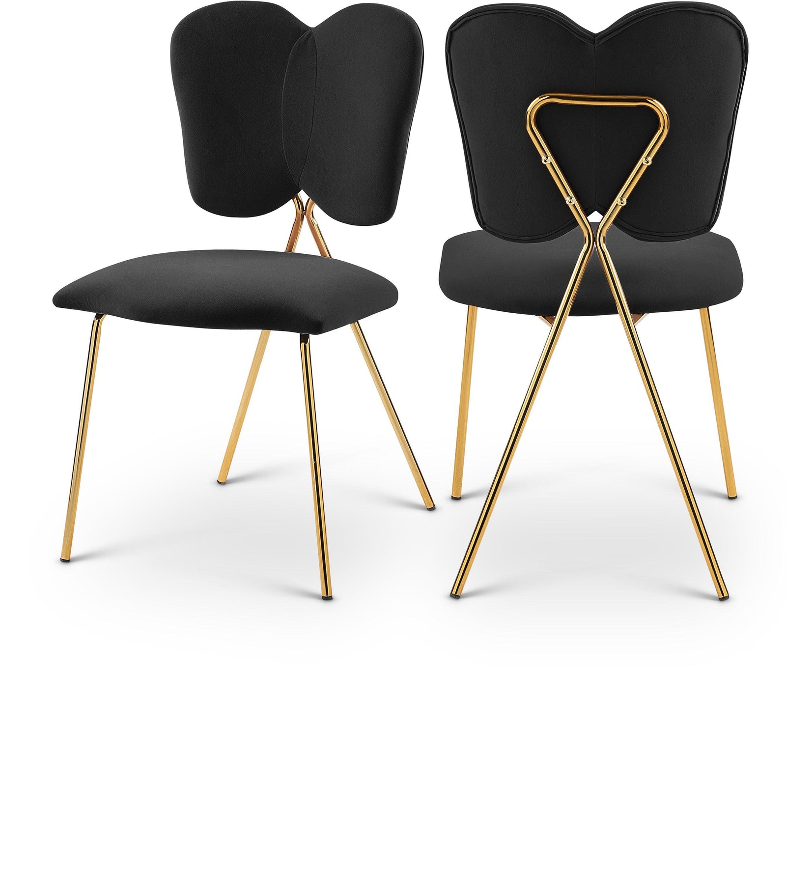 Angel Black Velvet Dining Chair - Ella Furniture