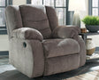 Tulen Gray Chenille Recliner - Ella Furniture