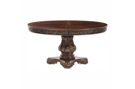 Deryn Park Cherry Modern Classic Traditional Solid Wood Upholstered Oval Dining Room Set - Ella Furniture