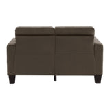 Latana Chocolate Modern Contemporary Solid Wood And Plywood Fabric Upholstered Tufted Love Seat - Ella Furniture