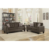 Lantana Chocolate Modern Contemporary Solid Wood And Plywood Fabric Upholstered Tufted Sofa - Ella Furniture