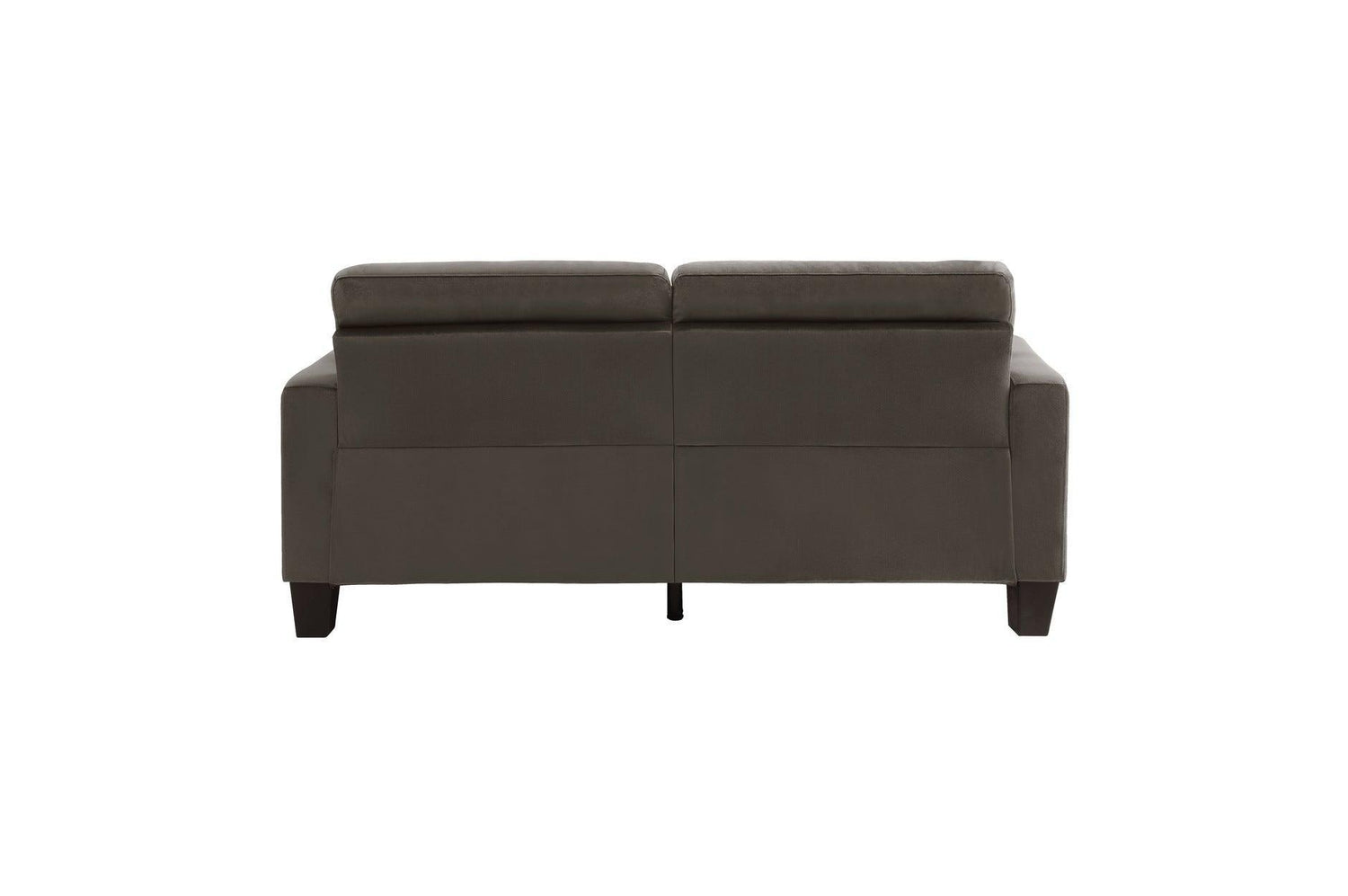 Lantana Chocolate Solid Wood And Plywood Textured Fabric Upholstered Tufted Sofa And Love Seat - Ella Furniture
