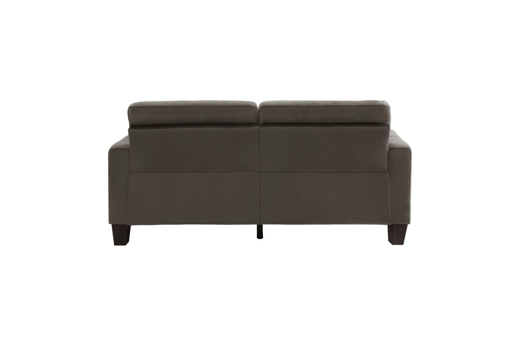 Lantana Chocolate Solid Wood And Plywood Textured Fabric Upholstered Tufted Sofa And Love Seat - Ella Furniture