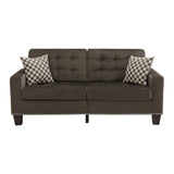 Lantana Chocolate Modern Contemporary Solid Wood And Plywood Fabric Upholstered Tufted Sofa - Ella Furniture