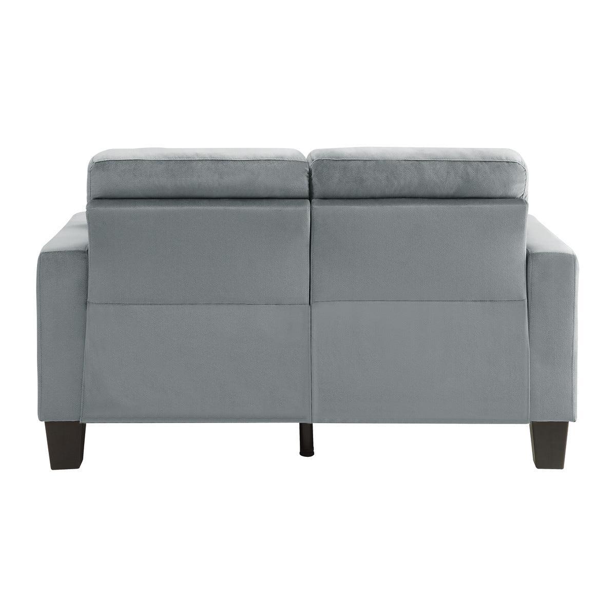 Lantana Gray Modern Contemporary Solid Wood And Plywood Fabric Upholstered Tufted Love Seat - Ella Furniture