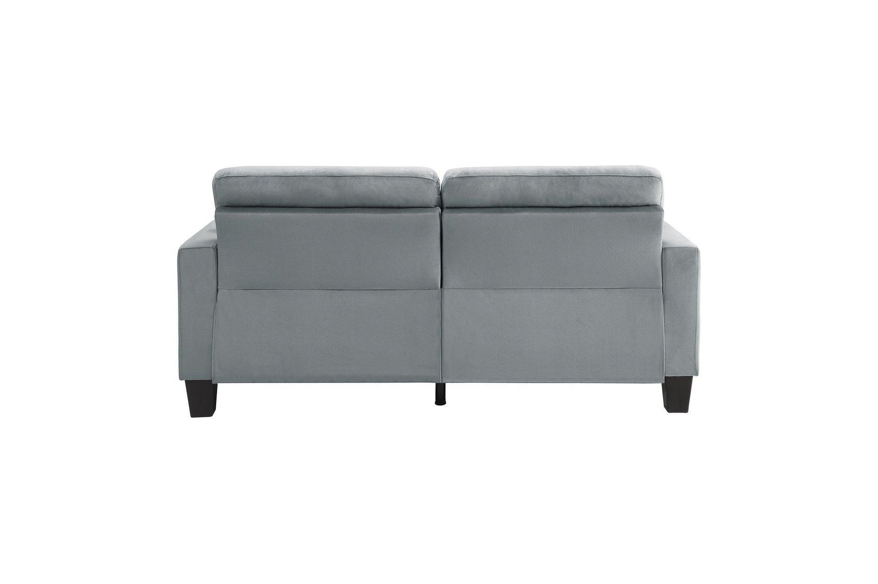 Lantana Gray Solid Wood And Plywood Fabric Upholstered Tufted 2Pc Set: Sofa, Love - Ella Furniture