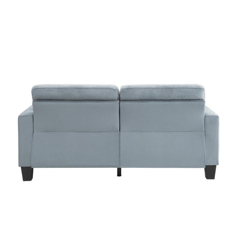 Lantana Gray Traditional Solid Wood And Plywood Fabric Upholstered Tufted Sofa With 2 Pillows - Ella Furniture
