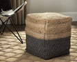 Sweed Valley Natural/black Pouf - Ella Furniture