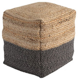 Sweed Valley Natural/black Pouf - Ella Furniture