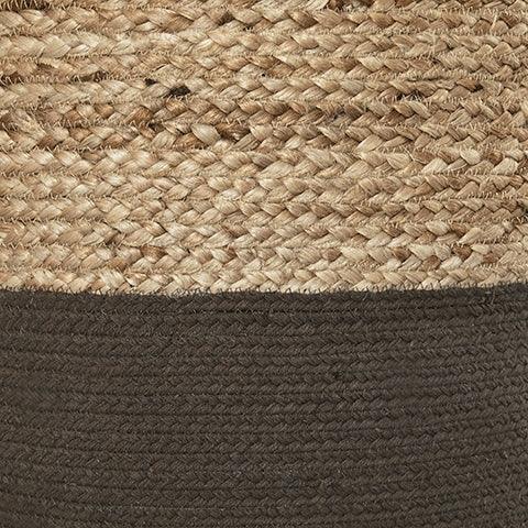 Sweed Valley Natural/charcoal Pouf - Ella Furniture