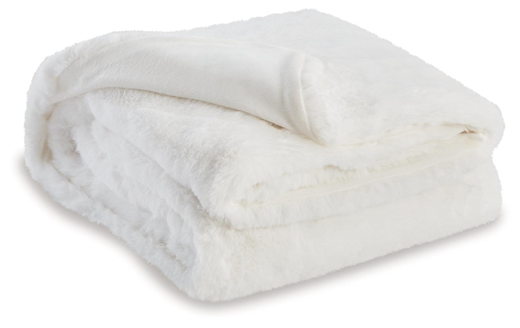 Gariland White Throw - Ella Furniture