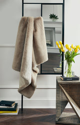 Gariland Taupe Throw - Ella Furniture