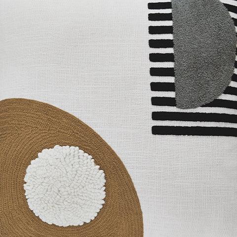 Longsum Black/White/honey Pillow - Ella Furniture