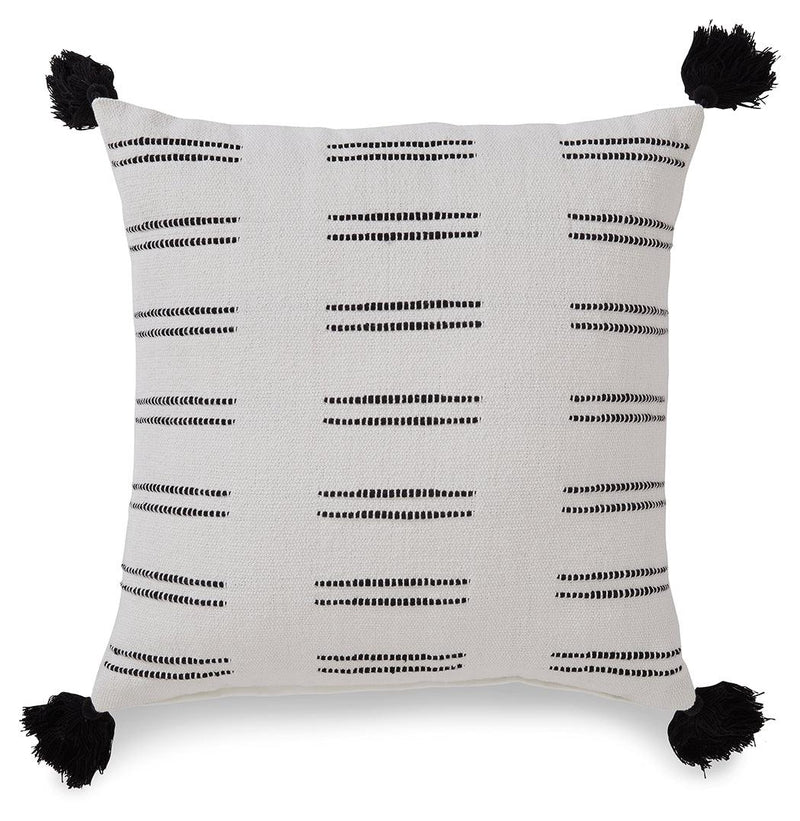 Mudderly Black/White Pillow - Ella Furniture