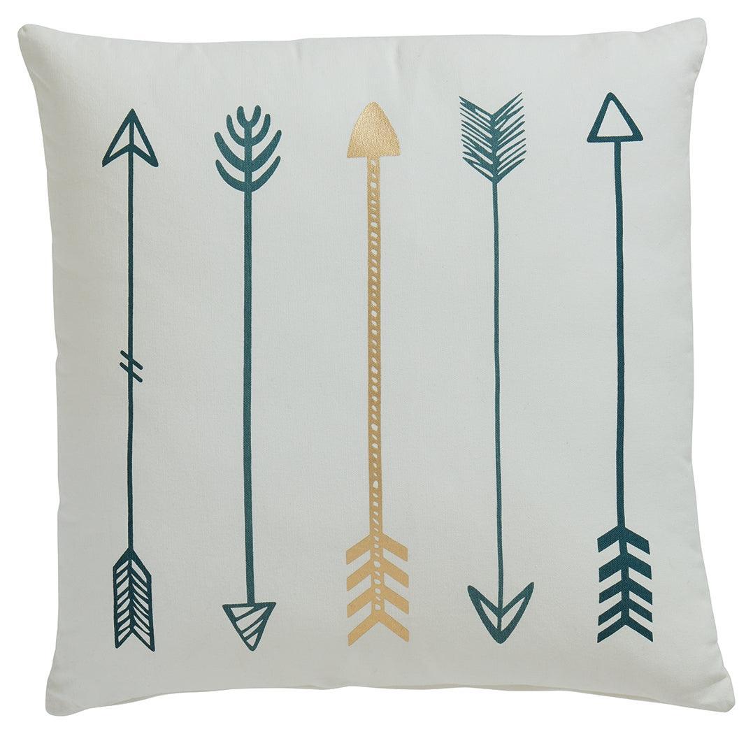 Gyldan White/teal/gold Pillow (Set Of 4) - Ella Furniture