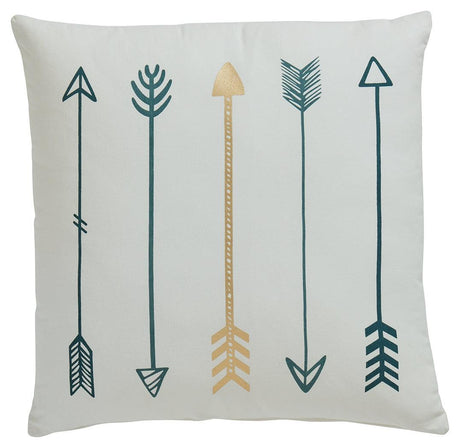 Gyldan White/teal/gold Pillow (Set Of 4) - Ella Furniture