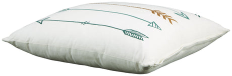 Gyldan White/teal/gold Pillow (Set Of 4) - Ella Furniture