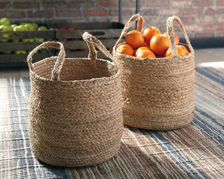 Brayton natural jute basket set front view