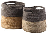 Parrish Natural/black Basket (Set Of 2) - Ella Furniture