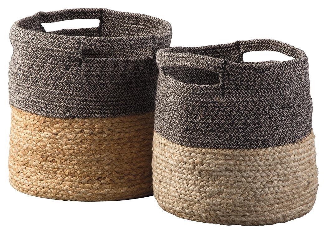 Parrish Natural/black Basket (Set Of 2) - Ella Furniture