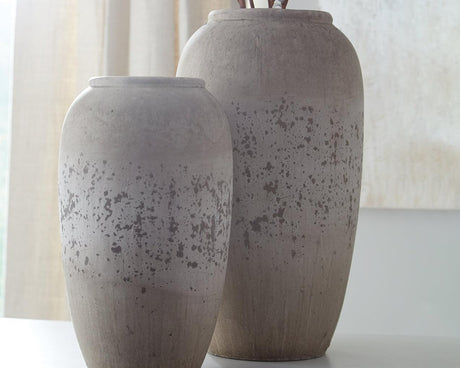 Dimitra Brown/cream Vase (Set Of 2) - Ella Furniture