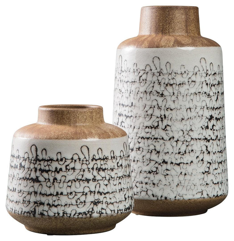 Meghan Tan/black Vase (Set Of 2)