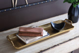 Posy Gold Finish Tray - Ella Furniture