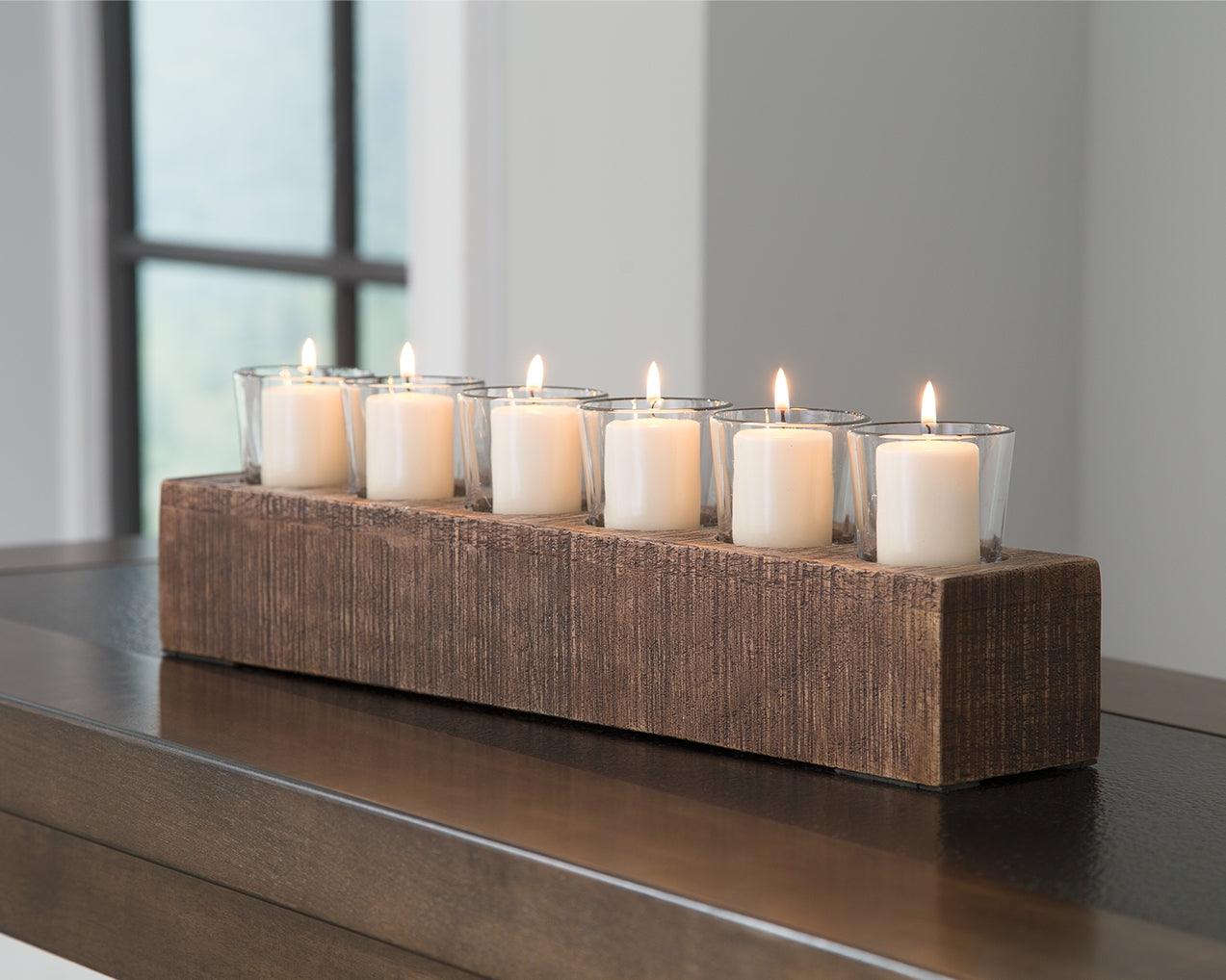 Cassandra Brown Candle Holder - Ella Furniture