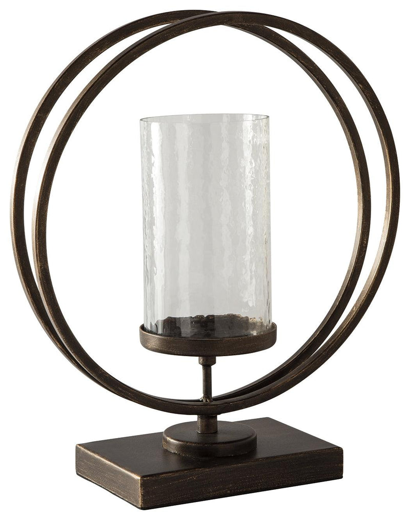 Jalal Antique Gold Finish Candle Holder - Ella Furniture