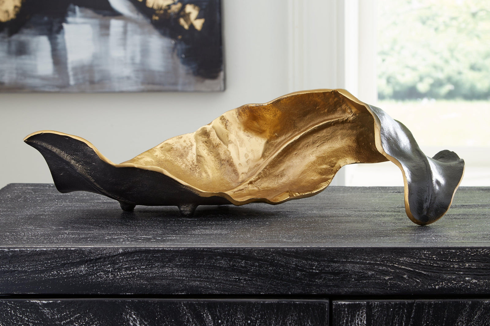 Melinda Black/gold Finish Sculpture - Ella Furniture