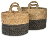 Parrish Natural/black Basket (Set Of 2) - Ella Furniture