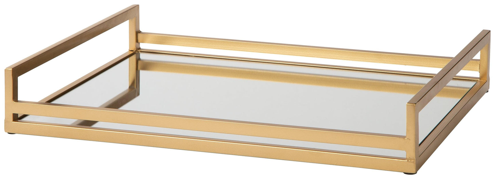 Derex Gold Finish Tray - Ella Furniture