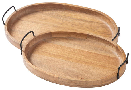 Jocelyne Brown/Black Tray (Set Of 2) - Ella Furniture