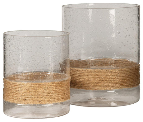 Eudocia Clear Candle Holder (Set Of 2) - Ella Furniture