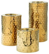 Marisa Silver Finish Candle Holder (Set Of 3) - Ella Furniture